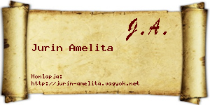 Jurin Amelita névjegykártya